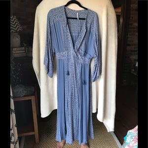 Free People Steel Blue Dress